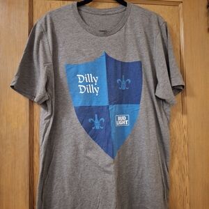 Gray Bud Light Dilly Dilly T-Shirt